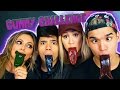GUMMY TONGUE CHALLENGE! ft. LaurDIY D-Trix & Bethany Mota