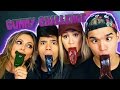 GUMMY TONGUE CHALLENGE! ft. LaurDIY D-Trix & Bethany Mota