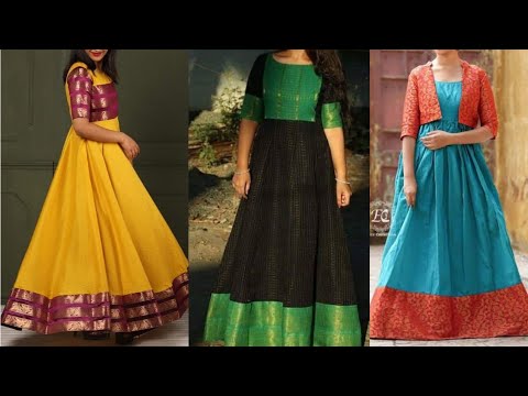 Convert Old Silk Saree Into Jacket With Kurta Dress in 15 minutes - YouTube  | Simple dresses, Long jacket dresses, Party dress tumblr