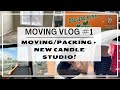 MOVING VLOG # 1 | NEW CANDLE STUDIO! | Converted Second Bedroom