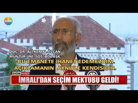 İmralı'dan seçim mektubu geldi!