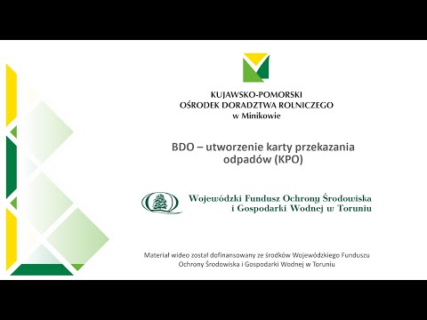 BDO – utworzenie karty przekazania odpadów (KPO)