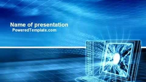 Personal Computer Wired Model PowerPoint Template by PoweredTemplate.com
