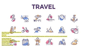 120 animated icons | After Effects Template | VideoHive 22423691