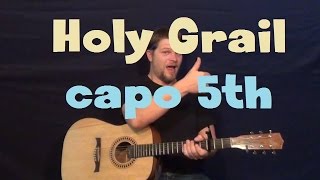 Holy Grail (JAY-Z) Easy Guitar Lesson Capo 5th How to Play Tutorial