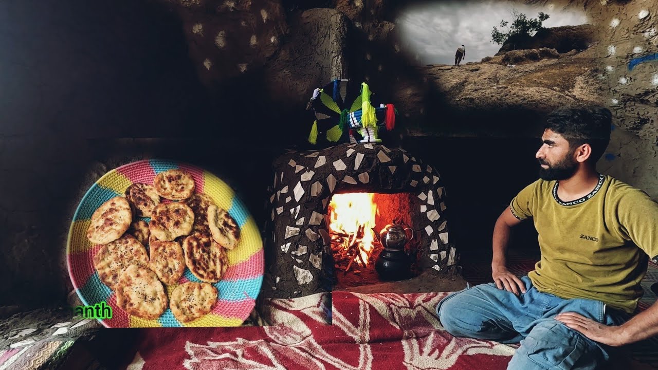 Nomadic life, making a fireplace for heating and cooking - YouTube