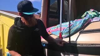 How to fix Travel Supreme motorhome windshield problem of them popping out of gasket