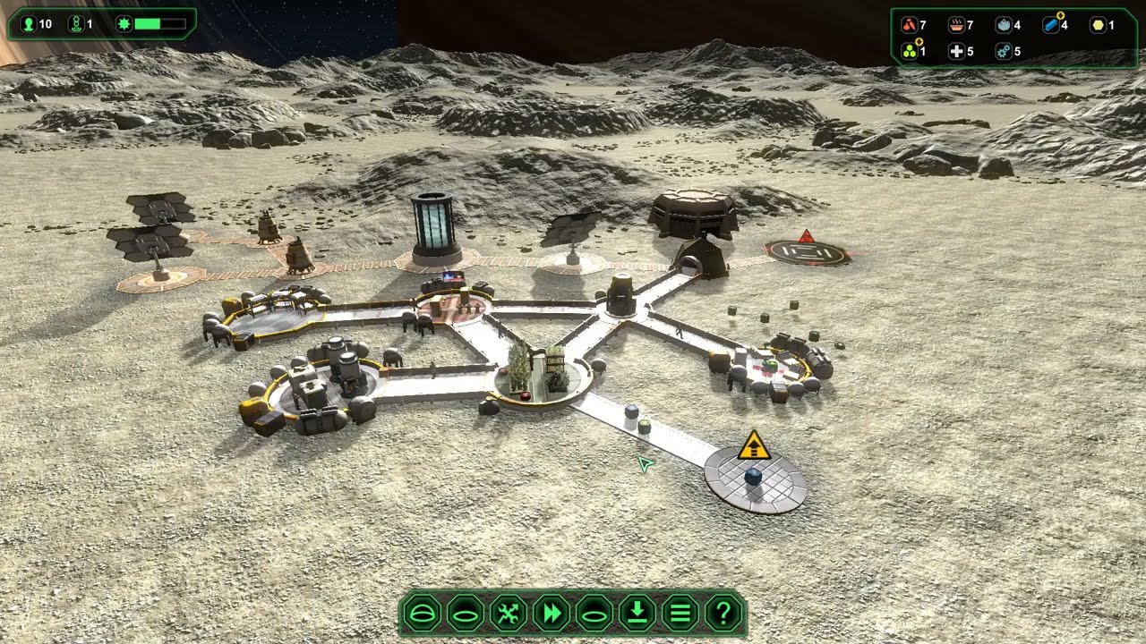 Planetbase Gameplay with high solar and no wind hard mod Ep1