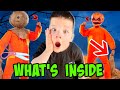 WHATS INSIDE SAM'S BAG! CUTTING OPEN TRicK OR TREAT SAM with AUBREY and CALEB 🎃 !