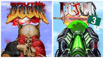 Brutal DOOM v22 vs Project Brutality v3.0 - Weapon Comparison