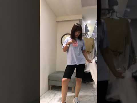0521配色方塊時尚棉T+帥氣割破馬褲