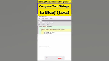 Learn How to use compareTo() Function l String Manipulation Program-11 l #bluej l #java #programming