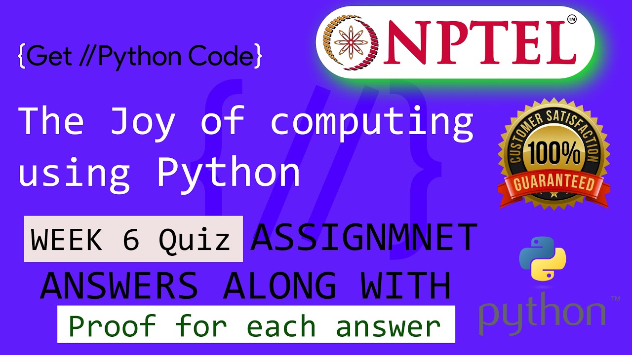 assignment 6 joy of computing using python