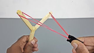 Make slingshot using popsicle stick