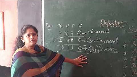 IV Std Mathematics Video 01 Subtraction Part -1