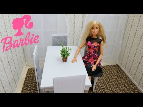 COMO FAZER MESA E CADEIRA PARA SALA DE JANTAR DA BARBIE DIY FOR DOLLS