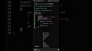 Alphabet Pattern in C | C Programming Pattern Printing 🔥 | #Shorts