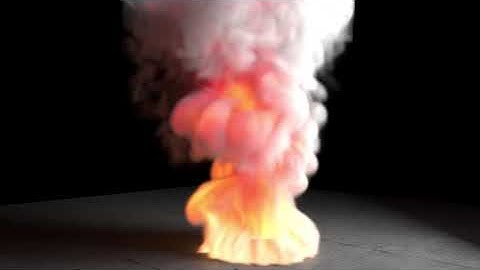 Cinema 4d xparticle Fire and Smoke Render using Explosia FX and Redshift Volume object