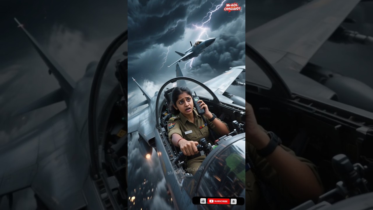 Army girl lost balance while taking military air force training #ai #india #army #story #viral