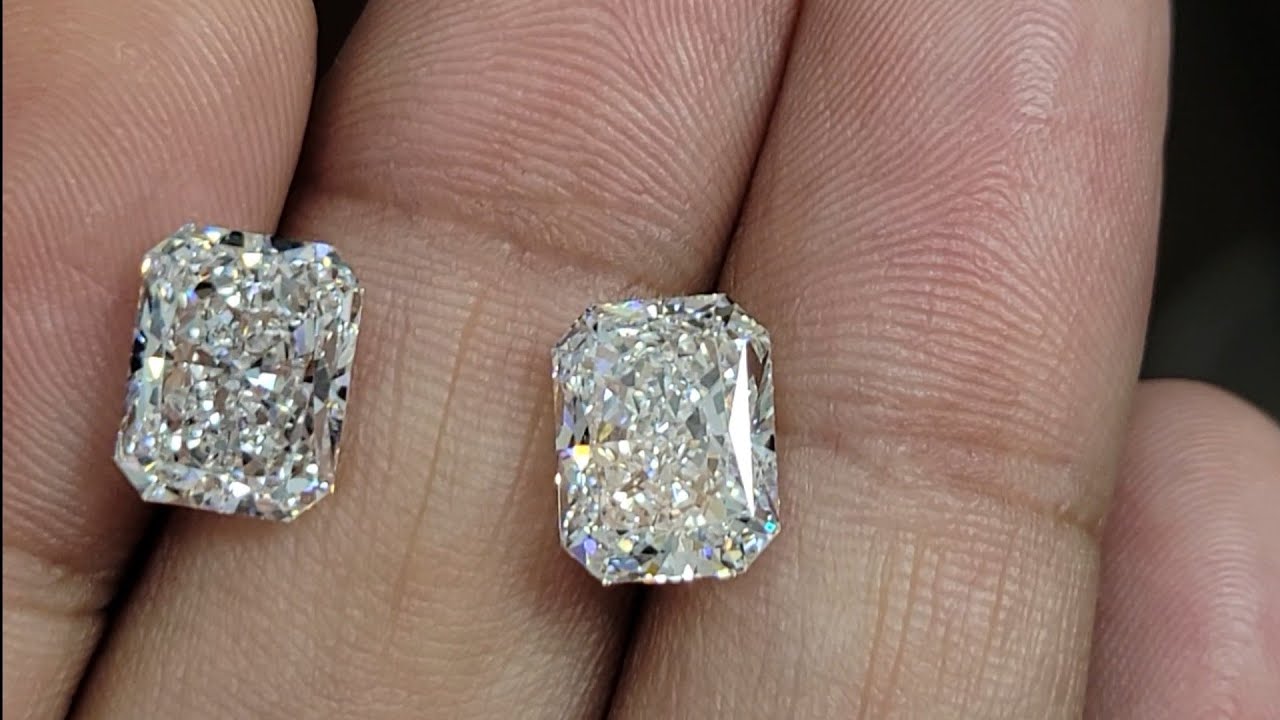 Henry 2.5ct Radiant Lab Diamond Earring | Fiona Diamonds