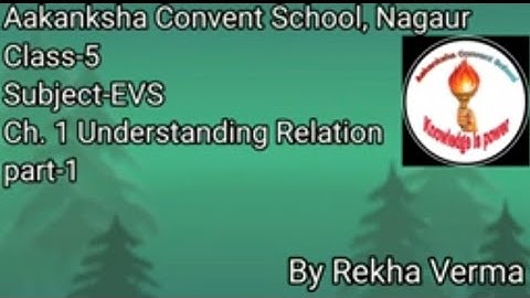 ACS, Class-5, Sub. -EVS, Ch. 1 Understanding Relation part-1