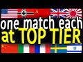 Playing one match with each top tier nation war thunder