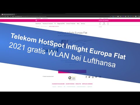 Telekom HotSpot Inflight Europa Flat - 2021 gratis WLAN bei Lufthansa