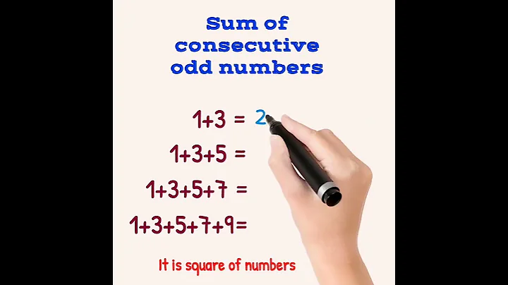 Sum of consecutive odd numbers #shorts #ytshorts #maths #square #mathematics #ytshortsvideo