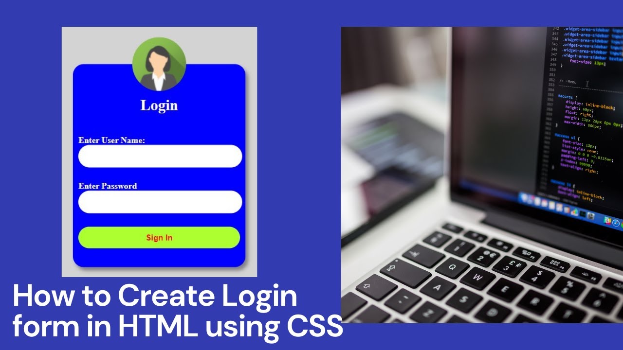 Lecture # 7 | Login Form in HTML and CSS | CSS course | #HTML #CSS ...