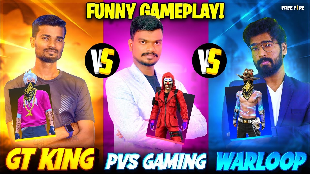 Gaming Tamizhan x Warloop x PVS GAMING Funny Gameplay Tips & Tricks Tamil - Garena Free Fire