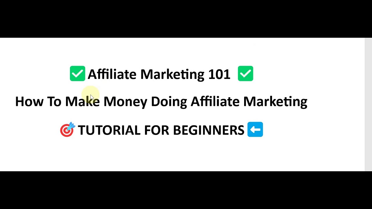 How To Start Making Money with Affiliate Marketing (Step By Step Guide ...