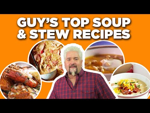 Guy Fieri's Top 5 Soup & Stew Recipe Videos | Guy's Big Bite | Food Network