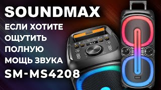 Обзор на SOUNDMAX SM-MS4208. Портативная блютуз колонка