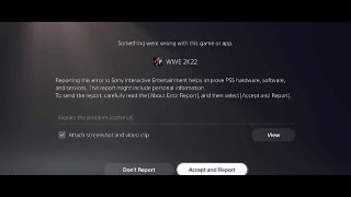 WWE 2K22 Crashing In all game modes PS5\PS4 XBOX
