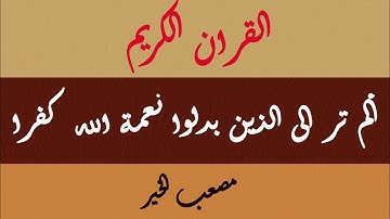 ألم تر إلى الذين بدلوا نعمة الله كفرا | سورة إبراهيم |