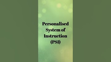 Personalised System of Instruction (PSI) #psi #personalised #system #instructions #viral #shorts
