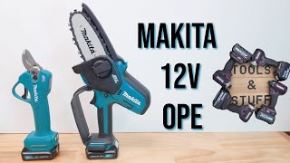 Makita 12v Secateurs (Makita CXT Pruning Shears) AND Makita 12v Chainsaw (Makita 12v Pruning Saw)
