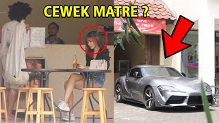 SOSIAL EKSPERIMEN CEWEK MATRE ? Pura2 Jadi Gembel Kelaparan Padahal Bawa Mobil Sport 😱