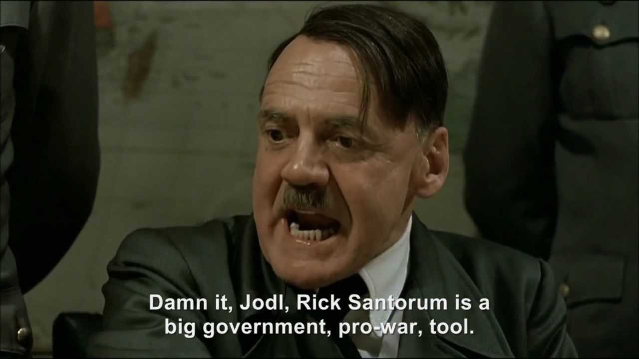 Hitler throws glitter at Rick Santorum