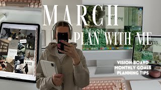 March 2024 Plan With Me | Digital Planner, iPad, Vision Board✔️