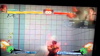Evil ryu corner combo with full meter