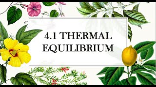4.1 Thermal Equilibrium (Form 4 Physics)