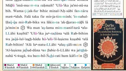 ختمة من مصحف التجويد باللغة الألمانية الصفحة رقم 223