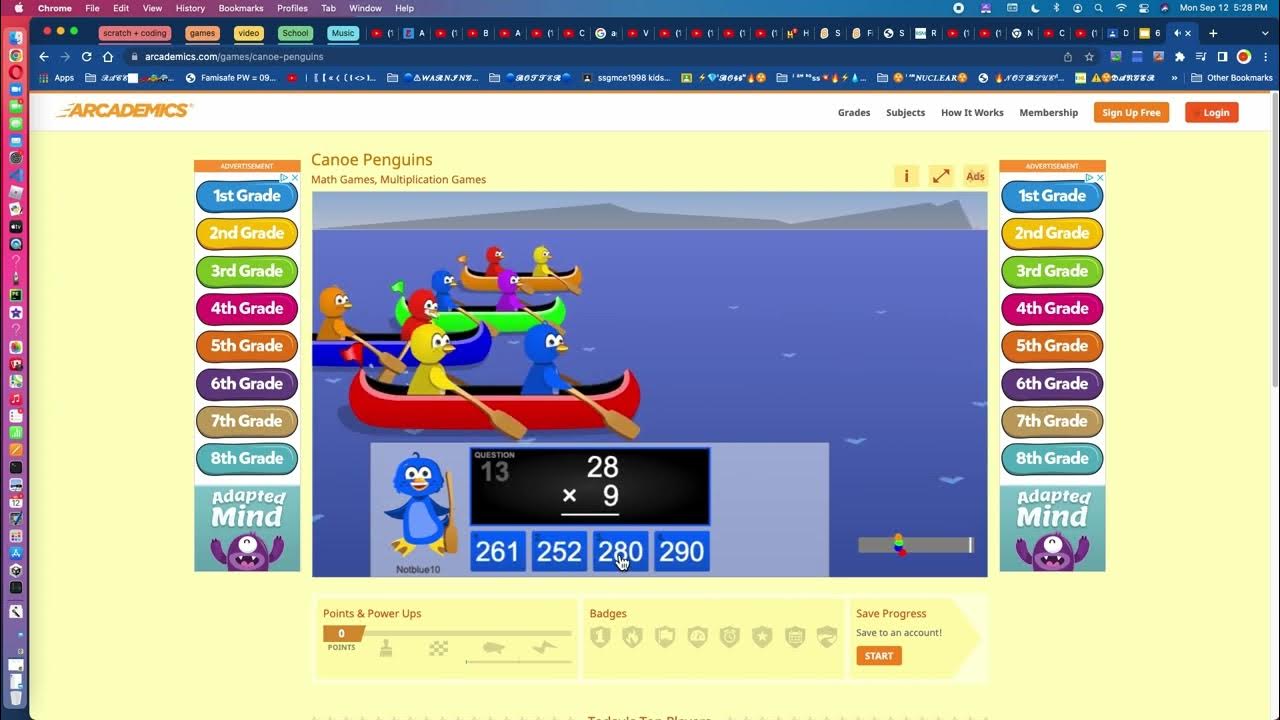 Arcademics Canoe Penguins YouTube