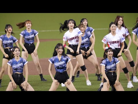 FubonAngels超香開場舞 雅英跪地32撞 五位起亞虎女孩加入 李珠珢、朴星垠、朴信妃、鄭嘉睿、劉世彬 G!POP流行音樂節主題日 20240728 cheerleaders fancam