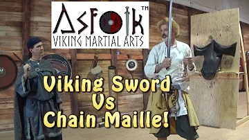 Thrand & Roland Warzecha Viking Sword Vs Historical Maille at Asfolk!