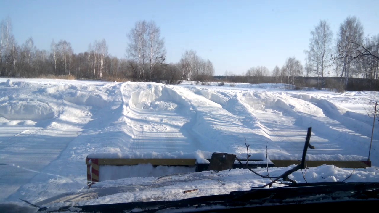 Отвал на шеви ниву. - YouTube