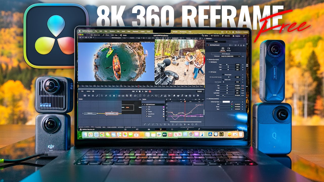 GoPro Reframe в DaVinci Resolve: БЕСПЛАТНОЕ 8K 360-градусное перекадрирование для любой камеры