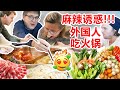 外国人第一次吃火锅这麻辣味真上头!直接站起来涮!北欧治愈系生活Vlog | HUGE Hotpot Feast! First time eating hotpot (cow's stomach?!)