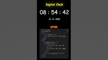 Build a Digital Clock using HTML, CSS and JavaScript #shorts